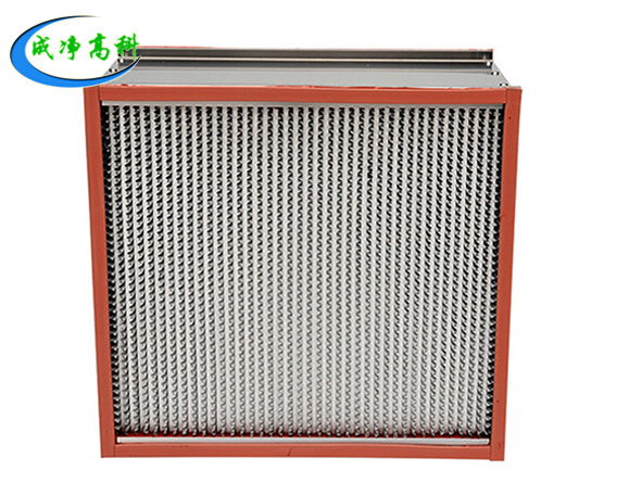 High temperature and high efficiency filter resistance 250 °C